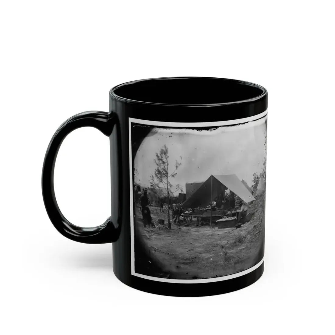 Petersburg, Virginia. Photographers Resting In Camp (U.S. Civil War) Black Coffee Mug - Go Mug Yourself