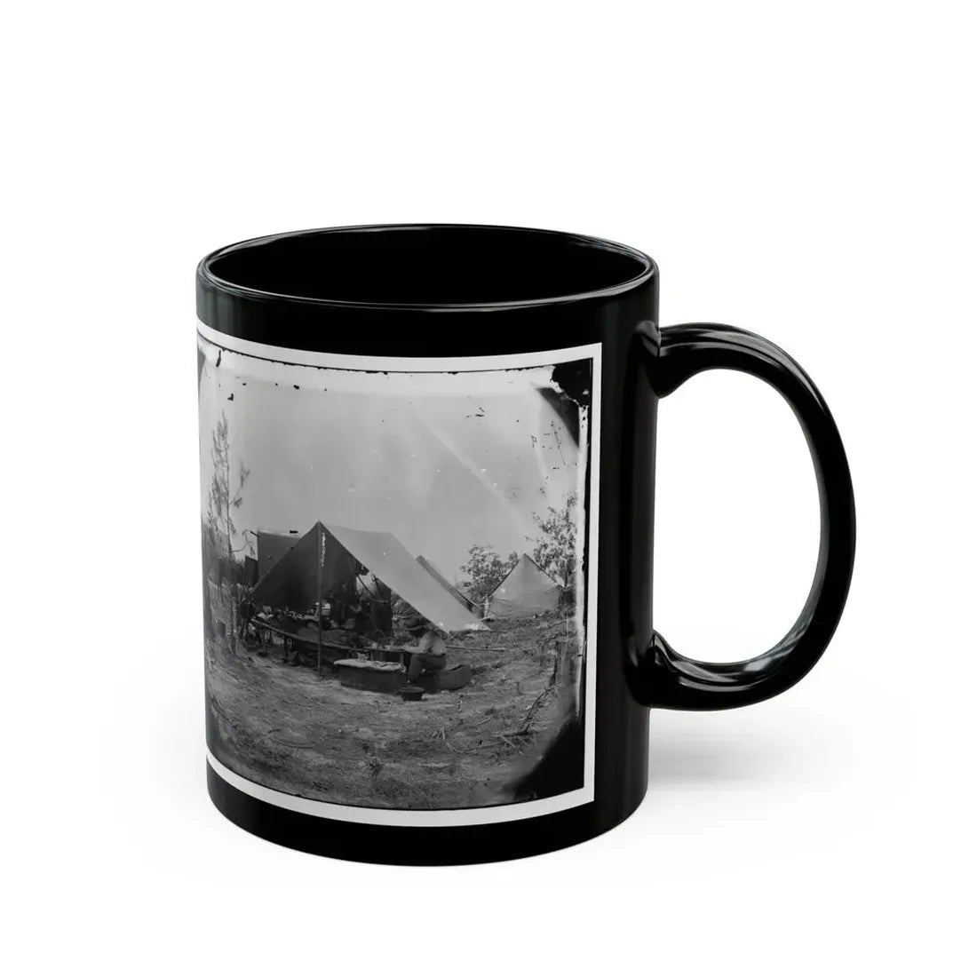 Petersburg, Virginia. Photographers Resting In Camp (U.S. Civil War) Black Coffee Mug - Go Mug Yourself