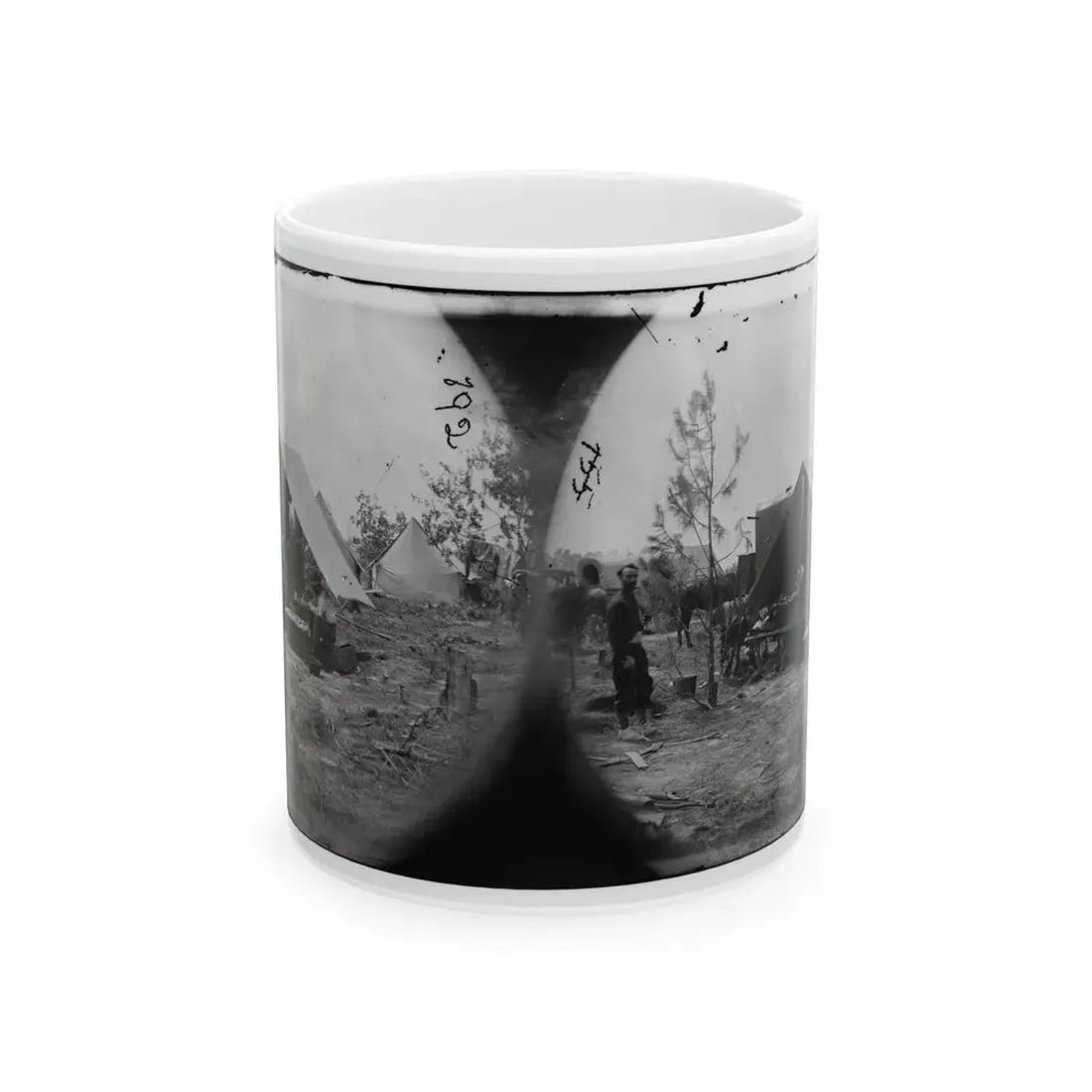 Petersburg, Virginia. Photographers Resting In Camp (U.S. Civil War) White Coffee Mug 11oz - Go Mug Yourself