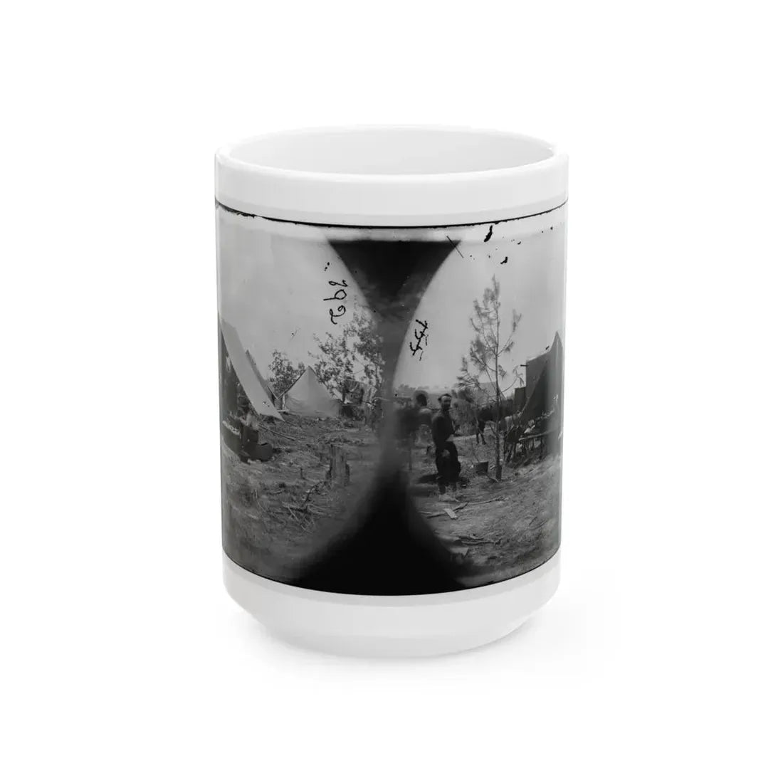 Petersburg, Virginia. Photographers Resting In Camp (U.S. Civil War) White Coffee Mug 15oz - Go Mug Yourself