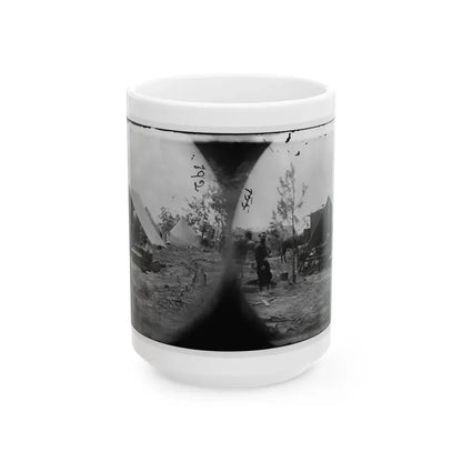 Petersburg, Virginia. Photographers Resting In Camp (U.S. Civil War) White Coffee Mug 15oz - Go Mug Yourself