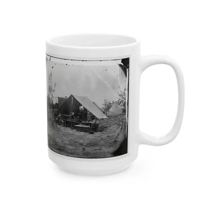 Petersburg, Virginia. Photographers Resting In Camp (U.S. Civil War) White Coffee Mug - Go Mug Yourself