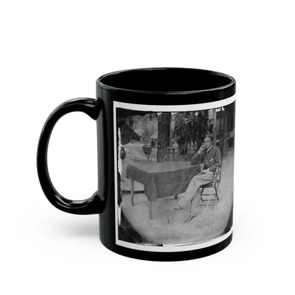 Petersburg, Virginia. Soldier Seated At Table (U.S. Civil War) Black Coffee Mug - Go Mug Yourself