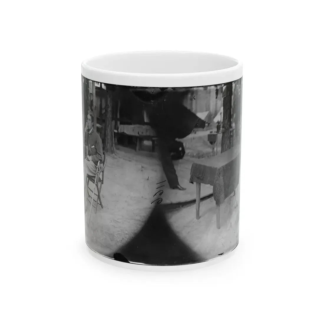 Petersburg, Virginia. Soldier Seated At Table (U.S. Civil War) White Coffee Mug 11oz - Go Mug Yourself