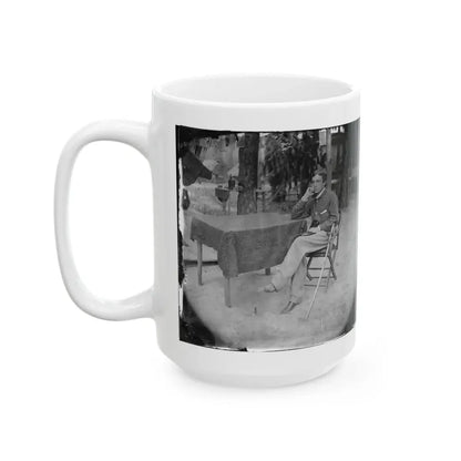Petersburg, Virginia. Soldier Seated At Table (U.S. Civil War) White Coffee Mug - Go Mug Yourself