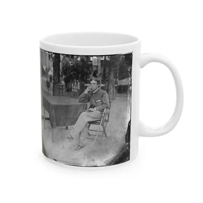 Petersburg, Virginia. Soldier Seated At Table (U.S. Civil War) White Coffee Mug - Go Mug Yourself