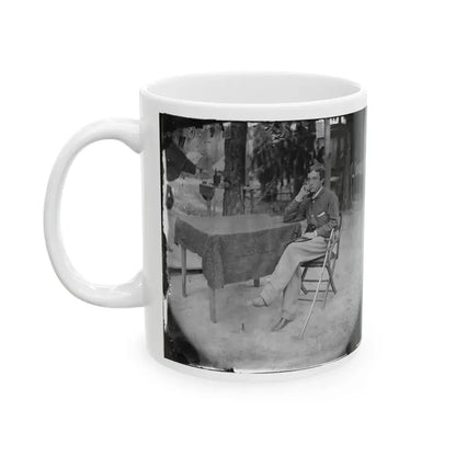 Petersburg, Virginia. Soldier Seated At Table (U.S. Civil War) White Coffee Mug - Go Mug Yourself