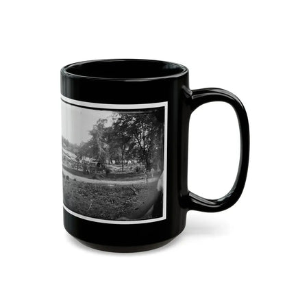 Petersburg, Virginia (Vicinity). View Of James River And Photographic Wagon Of Engineer Corps (U.S. Civil War) Black Coffee Mug - Go Mug Yourself