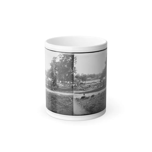 Petersburg, Virginia (Vicinity). View of James River and Photographic Wagon of Engineer Corps (U.S. Civil War) Color Changing Coffee Mug 11oz-11oz-Go Mug Yourself