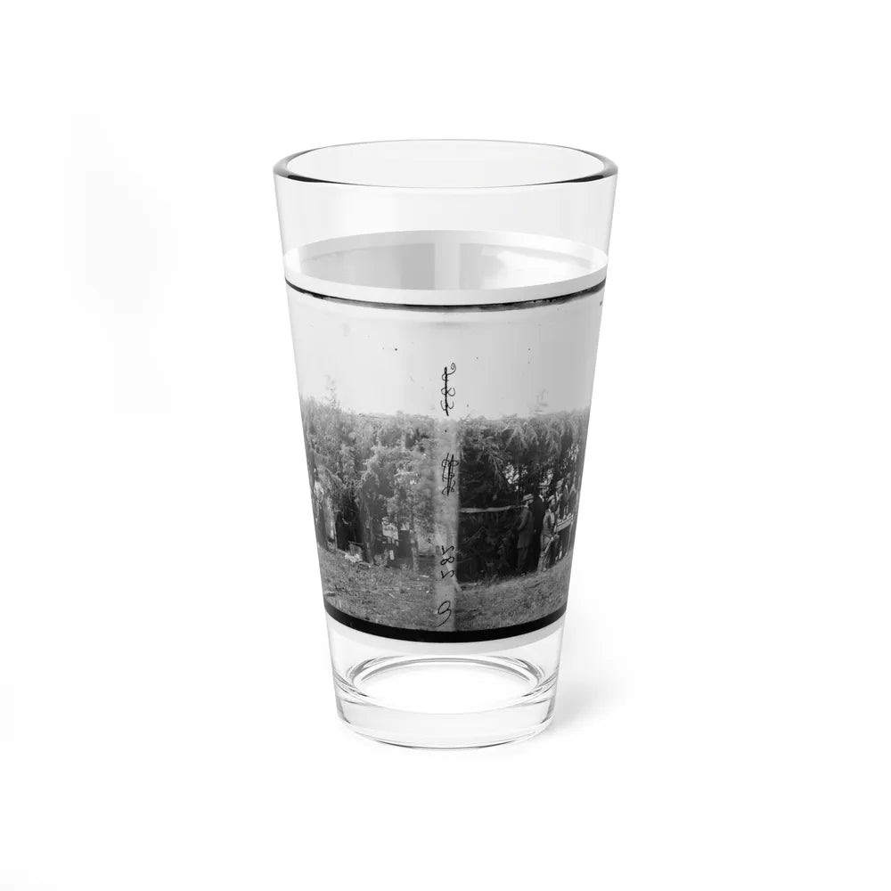 Petersburg, Virginia. Group At Telegraphic Corps Quarters. Headquarters, Army Of The Potomac (U.S. Civil War) Pint Glass 16oz-16oz-Go Mug Yourself