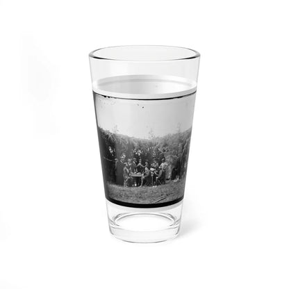 Petersburg, Virginia. Group At Telegraphic Corps Quarters. Headquarters, Army Of The Potomac (U.S. Civil War) Pint Glass 16oz-Go Mug Yourself