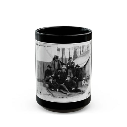 Petersburg, Virginia. Group Of Engineers And Draughtsmen, Headquarters, Army Of The Potomac (U.S. Civil War) Black Coffee Mug-15oz-Go Mug Yourself