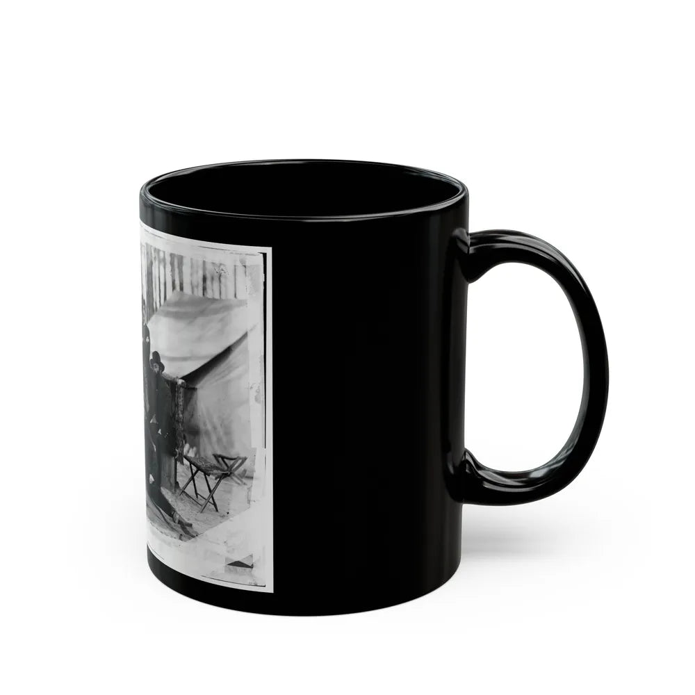 Petersburg, Virginia. Group Of Engineers And Draughtsmen, Headquarters, Army Of The Potomac (U.S. Civil War) Black Coffee Mug-Go Mug Yourself