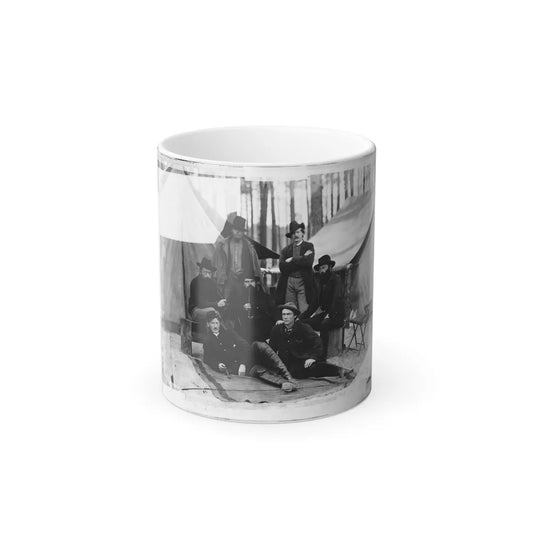 Petersburg, Virginia. Group of Engineers and Draughtsmen, Headquarters, Army of the Potomac (U.S. Civil War) Color Changing Coffee Mug 11oz-11oz-Go Mug Yourself