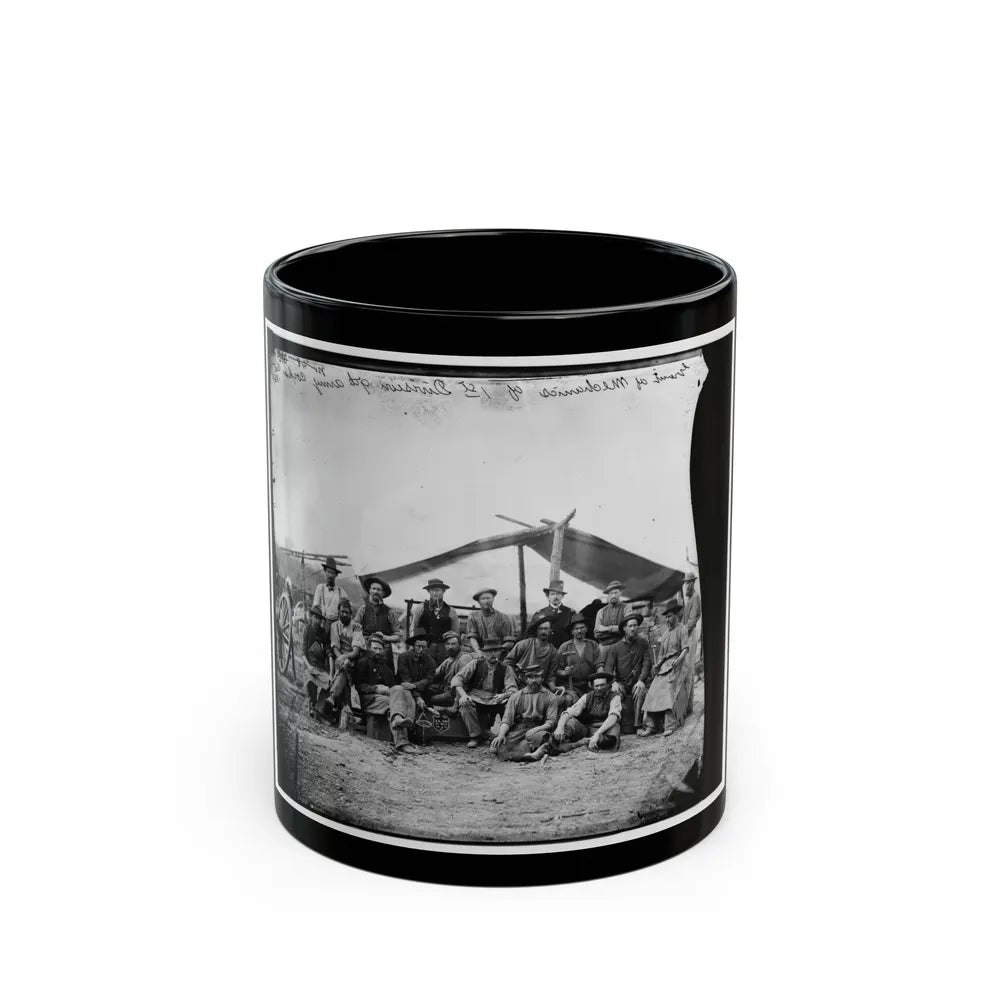 Petersburg, Virginia. Group Of Mechanics Of 1st Division, 9th Army Corps (U.S. Civil War) Black Coffee Mug-11oz-Go Mug Yourself