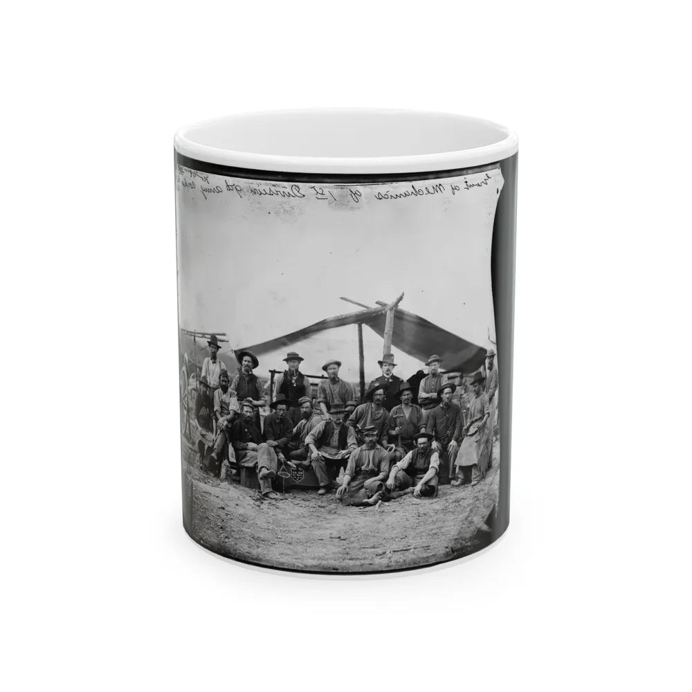 Petersburg, Virginia. Group Of Mechanics Of 1st Division, 9th Army Corps (U.S. Civil War) White Coffee Mug-11oz-Go Mug Yourself