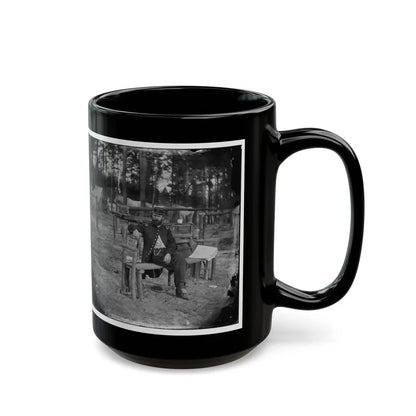 Petersburg, Virginia. Officer Seated 001 (U.S. Civil War) Black Coffee Mug-Go Mug Yourself