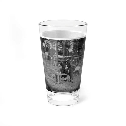 Petersburg, Virginia. Officer Seated 001 (U.S. Civil War) Pint Glass 16oz-Go Mug Yourself