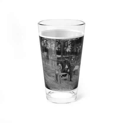 Petersburg, Virginia. Officer Seated 001 (U.S. Civil War) Pint Glass 16oz-Go Mug Yourself