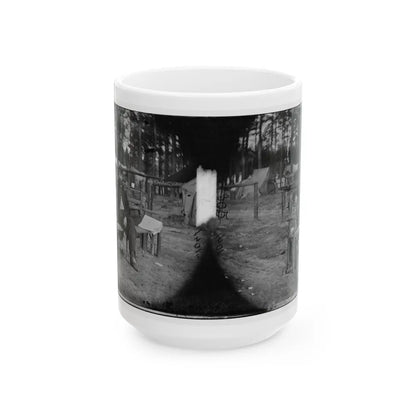 Petersburg, Virginia. Officer Seated 001 (U.S. Civil War) White Coffee Mug-15oz-Go Mug Yourself