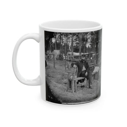 Petersburg, Virginia. Officer Seated 001 (U.S. Civil War) White Coffee Mug-Go Mug Yourself