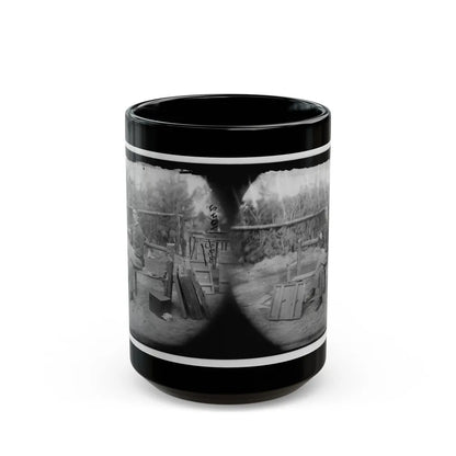 Petersburg, Virginia. Officer Seated (U.S. Civil War) Black Coffee Mug-15oz-Go Mug Yourself