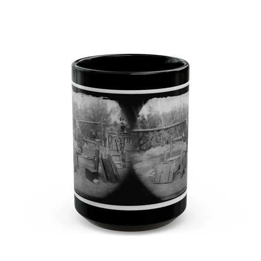 Petersburg, Virginia. Officer Seated (U.S. Civil War) Black Coffee Mug-15oz-Go Mug Yourself