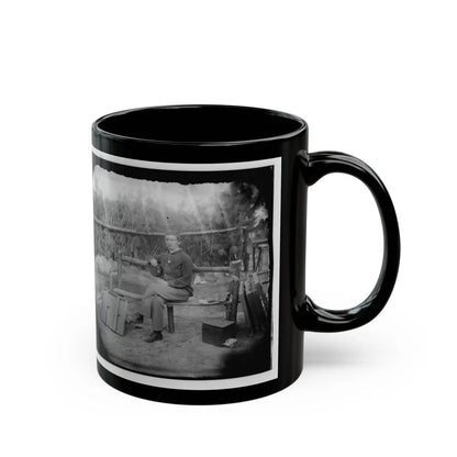 Petersburg, Virginia. Officer Seated (U.S. Civil War) Black Coffee Mug-Go Mug Yourself