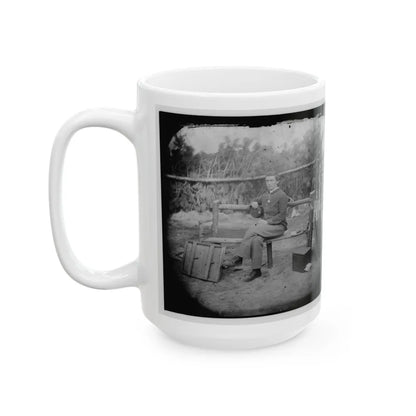 Petersburg, Virginia. Officer Seated (U.S. Civil War) White Coffee Mug-Go Mug Yourself