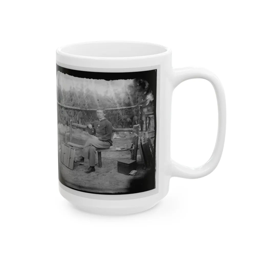 Petersburg, Virginia. Officer Seated (U.S. Civil War) White Coffee Mug-Go Mug Yourself