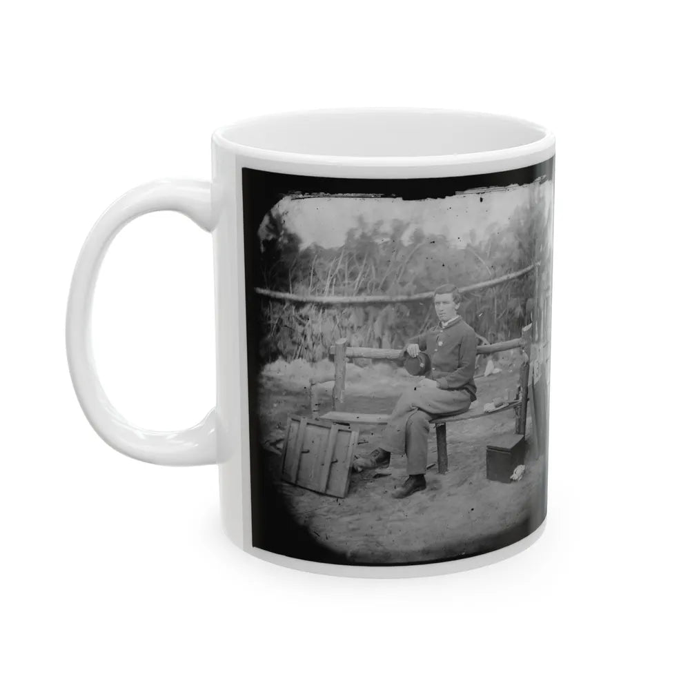 Petersburg, Virginia. Officer Seated (U.S. Civil War) White Coffee Mug-Go Mug Yourself