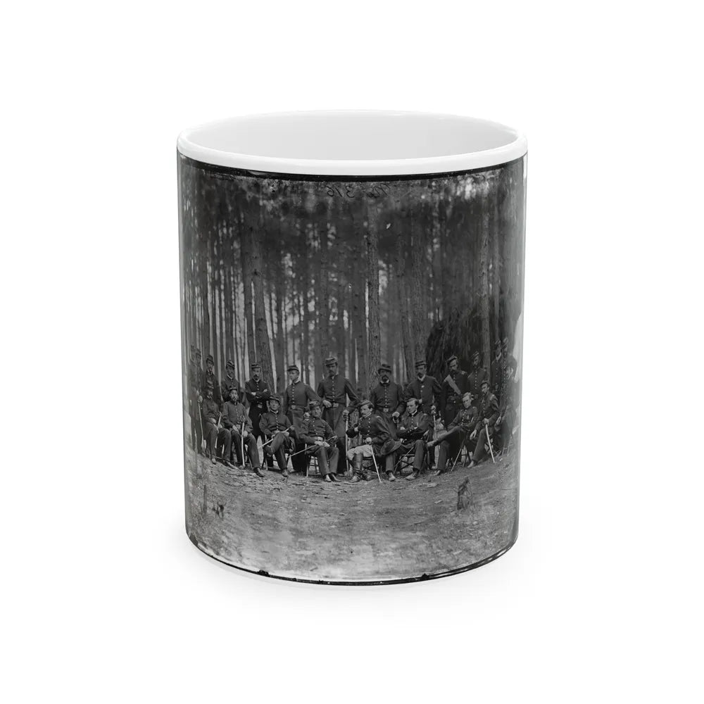 Petersburg, Virginia. Officers Of 114th Pennsylvania Infantry (U.S. Civil War) White Coffee Mug-11oz-Go Mug Yourself