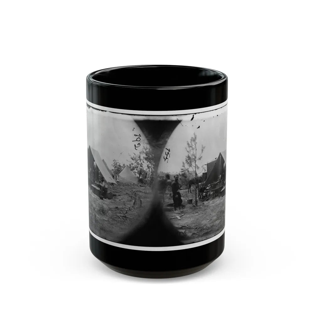 Petersburg, Virginia. Photographers Resting In Camp (U.S. Civil War) Black Coffee Mug-15oz-Go Mug Yourself