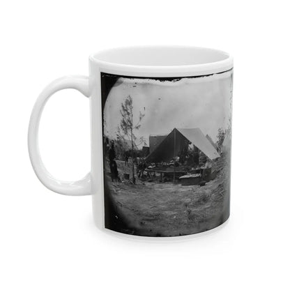 Petersburg, Virginia. Photographers Resting In Camp (U.S. Civil War) White Coffee Mug-Go Mug Yourself