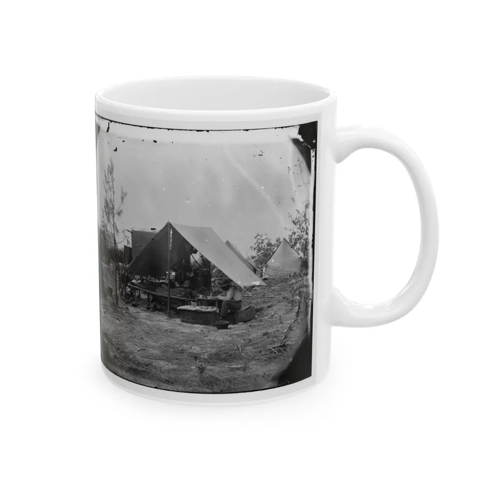 Petersburg, Virginia. Photographers Resting In Camp (U.S. Civil War) White Coffee Mug-Go Mug Yourself