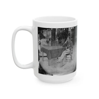 Petersburg, Virginia. Soldier Seated At Table (U.S. Civil War) White Coffee Mug-Go Mug Yourself