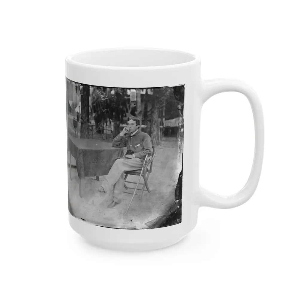 Petersburg, Virginia. Soldier Seated At Table (U.S. Civil War) White Coffee Mug-Go Mug Yourself