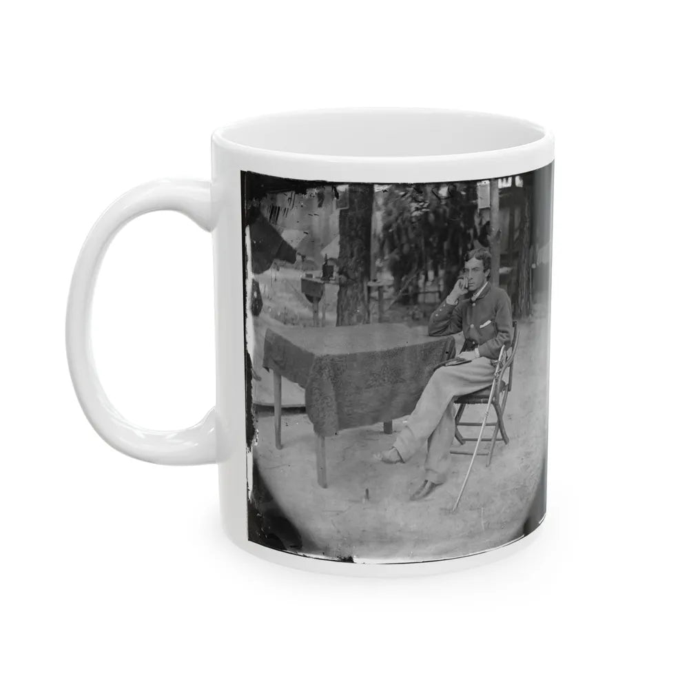 Petersburg, Virginia. Soldier Seated At Table (U.S. Civil War) White Coffee Mug-Go Mug Yourself