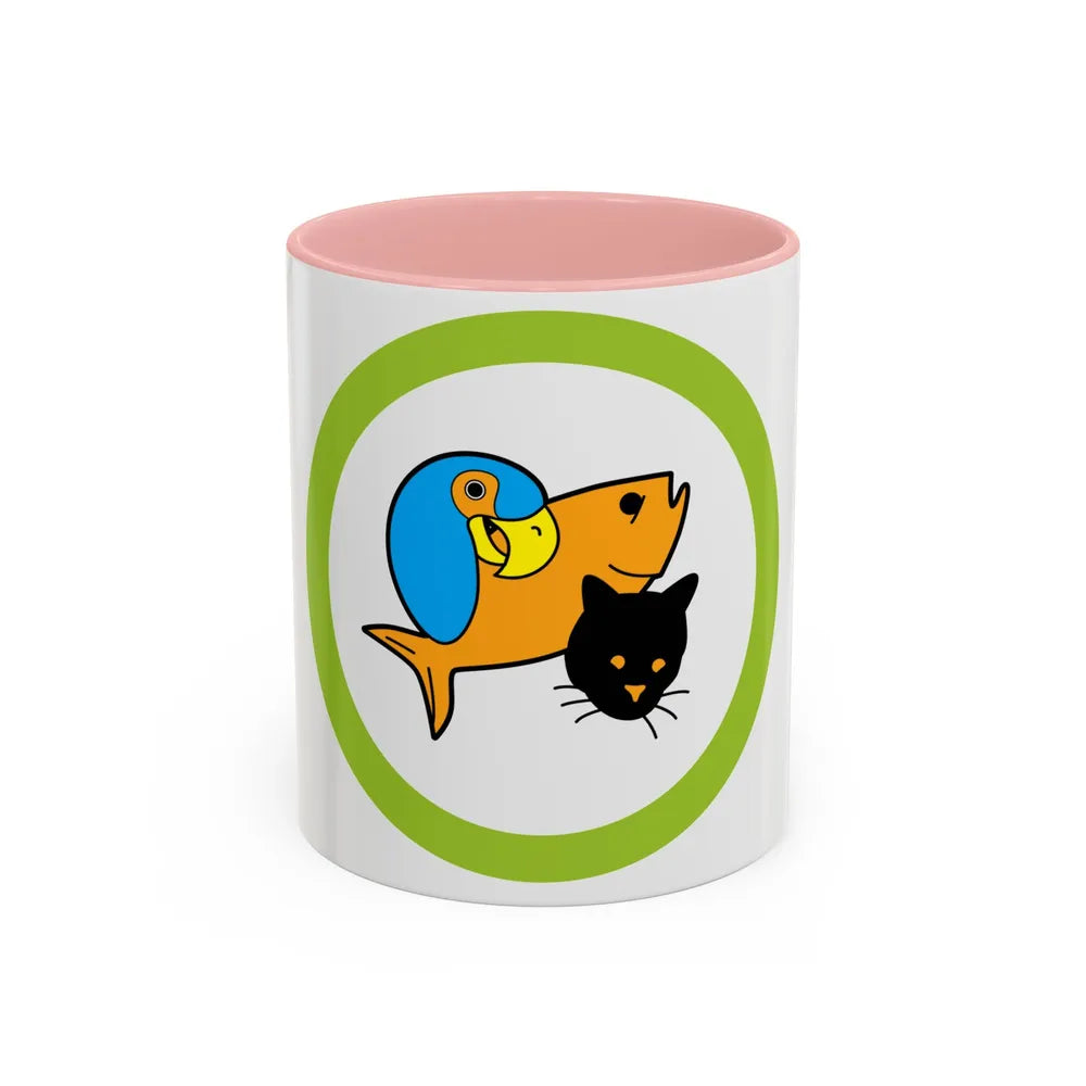 Pets (Boy Scout Merit Badge) Accent Coffee Mug-11oz-Pink-Go Mug Yourself