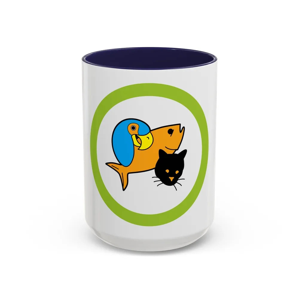 Pets (Boy Scout Merit Badge) Accent Coffee Mug-15oz-Navy-Go Mug Yourself