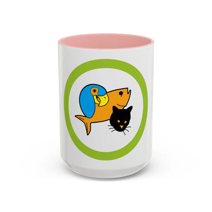 Pets (Boy Scout Merit Badge) Accent Coffee Mug-15oz-Pink-Go Mug Yourself