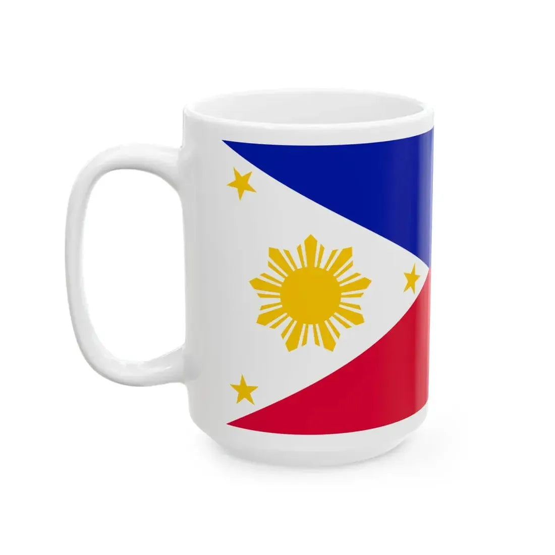 PH flag 9 rays Pantone (Philippines) White Coffee Mug - Go Mug Yourself