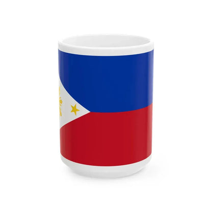 PH flag 9 Rays (Philippines) White Coffee Mug 15oz - Go Mug Yourself