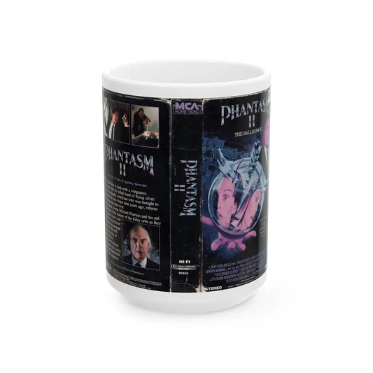 PHANTASM 2 (VHS COVER) - White Coffee Mug 15oz - Go Mug Yourself
