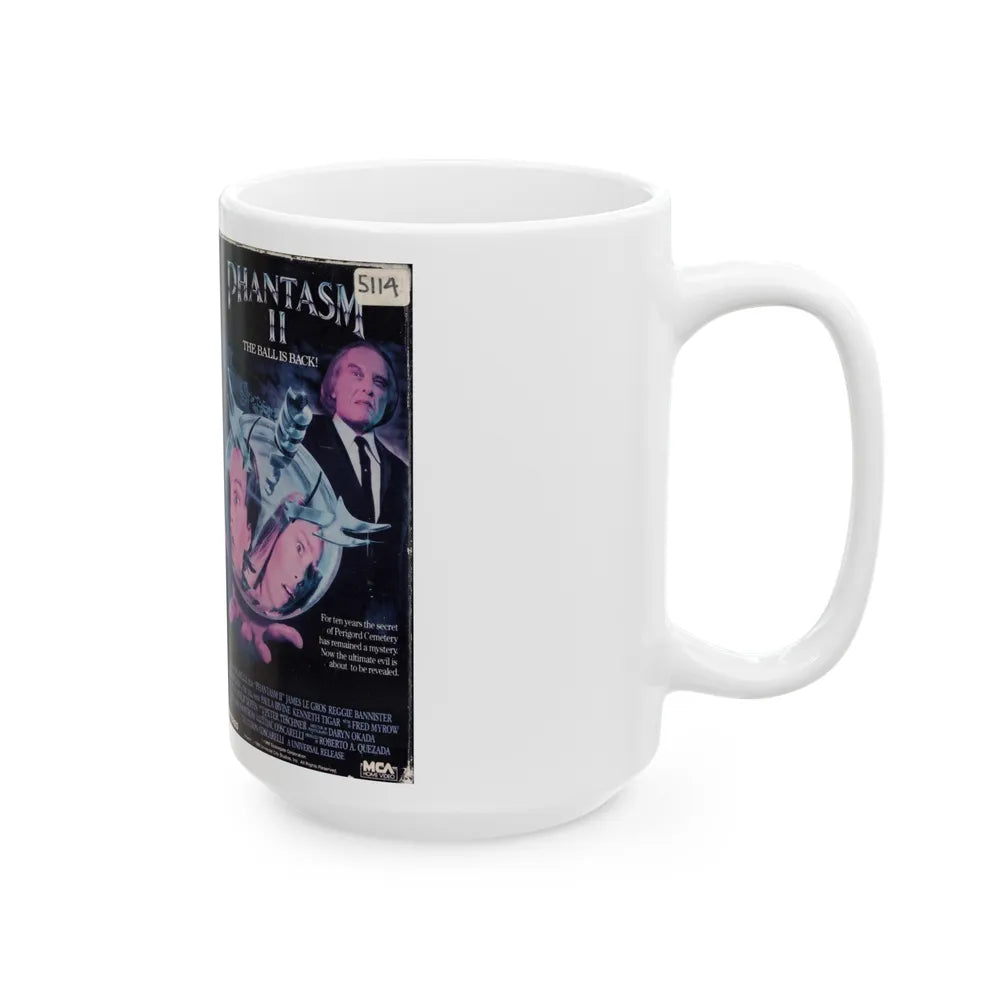 PHANTASM 2 (VHS COVER) - White Coffee Mug-Go Mug Yourself