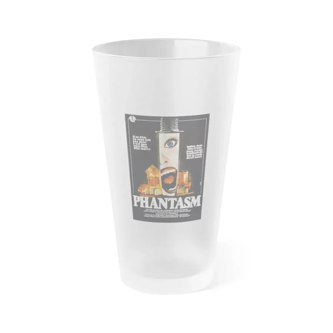 PHANTASM (BELGIAN) 1979 Movie Poster - Frosted Pint Glass 16oz 16oz Frosted - Go Mug Yourself