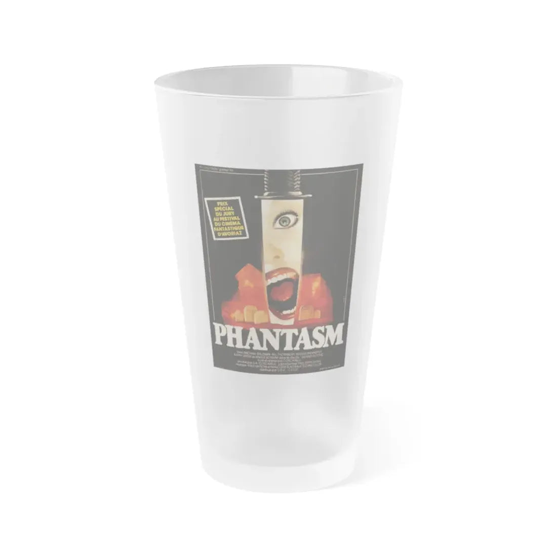 PHANTASM (FRANCE) 1979 Movie Poster - Frosted Pint Glass 16oz 16oz Frosted - Go Mug Yourself