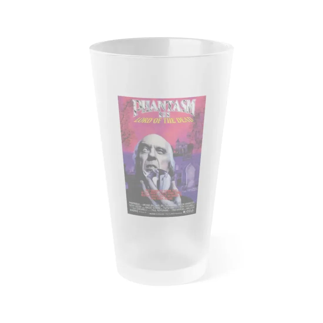 PHANTASM III 1994 Movie Poster - Frosted Pint Glass 16oz 16oz Frosted - Go Mug Yourself
