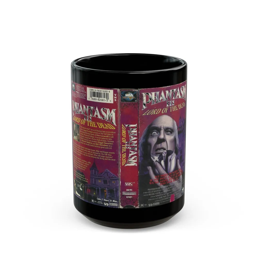 PHANTASM III LORD OF THE DEAD (VHS COVER) - Black Coffee Mug-15oz-Go Mug Yourself