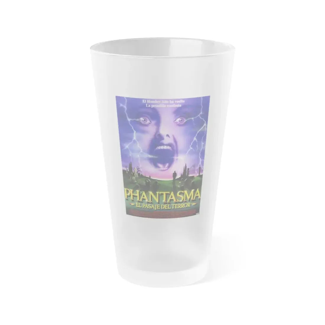 PHANTASM III (SPAIN) 1994 Movie Poster - Frosted Pint Glass 16oz 16oz Frosted - Go Mug Yourself